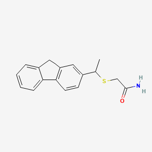 Acetamide, 2-((1-(9H-fluoren-2-yl)ethyl)thio)-, (+)-