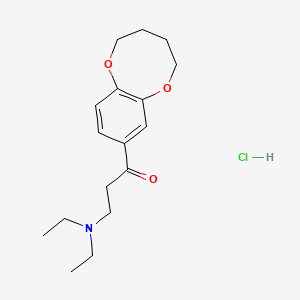 1-Propanone, 3-(diethylamino)-1-(2,3,4,5-tetrahydro-1,6-benzodioxocin-8-yl)-, hydrochloride