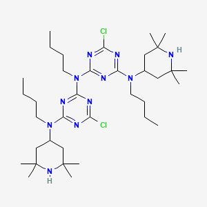 N,N'-Dibutyl-N-(4-(butyl(2,2,6,6-tetramethyl-4-piperidyl)amino)-6-chloro-1,3,5-triazin-2-yl)-6-chloro-N'-(2,2,6,6-tetramethyl-4-piperidyl)-1,3,5-triazine-2,4-diamine