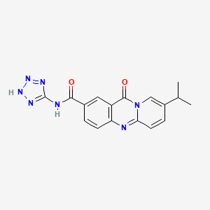 11H-Pyrido(2,1-b)quinazoline-2-carboxamide, 8-(1-methylethyl)-11-oxo-N-1H-tetrazol-5-yl-