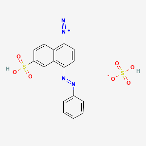 hydrogen sulfate;4-phenyldiazenyl-6-sulfonaphthalene-1-diazonium