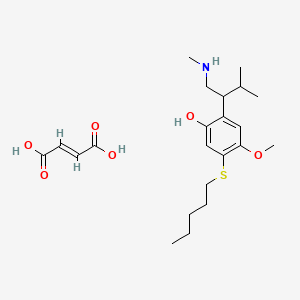 N-Methyl-2-(2-hydroxy-5-methoxy-4-(pentylthio)phenyl)-3-methylbutylamine maleate