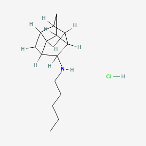 8-(Pentylamino)pentacyclo(5.4.0.0(sup 2,6).0(sup 3,10).0(sup 5,9))undecane hydrochloride