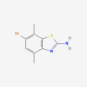 molecular formula C9H9BrN2S B1275348 6-溴-4,7-二甲基-1,3-苯并噻唑-2-胺 CAS No. 383131-43-9