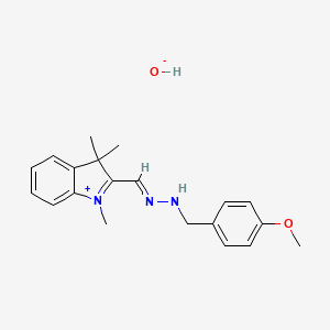 2-(((4-Methoxyphenyl)methylhydrazono)methyl)-1,3,3-trimethyl-3H-indolium hydroxide