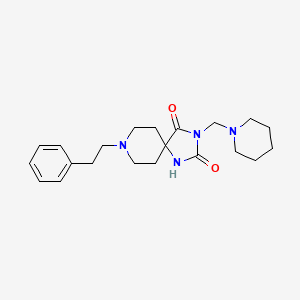 1,3,8-Triazaspiro(4.5)decane-2,4-dione, 8-(2-phenylethyl)-3-(1-piperidinylmethyl)-