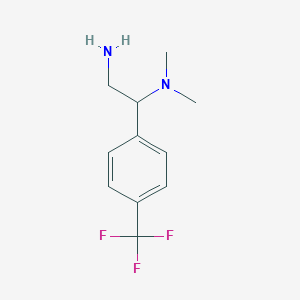 molecular formula C11H15F3N2 B1275366 {2-氨基-1-[4-(三氟甲基)苯基]乙基}二甲胺 CAS No. 884504-58-9