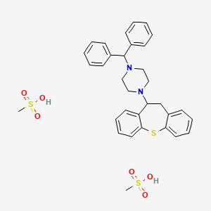 Piperazine, 1-(10,11-dihydrodibenzo(b,f)thiepin-10-yl)-4-(diphenylmethyl)-, dimethanesulfonate