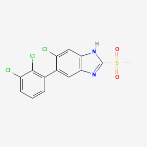 6-Chloro-5-(2,3-dichlorophenyl)-2-(methanesulfonyl)-1H-benzimidazole