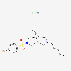 3-((4-Bromophenyl)sulfonyl)-9,9-dimethyl-7-pentyl-3,7-diazabicyclo(3.3.1)nonane, hydrochloride