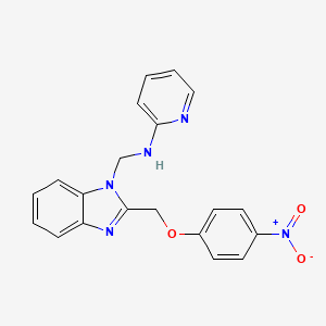 Benzimidazole, 2-((p-nitrophenoxy)methyl)-1-((2-pyridylamino)methyl)-