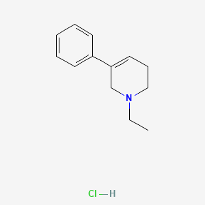 molecular formula C13H18ClN B12753943 Pyridine, 1,2,3,6-tetrahydro-1-ethyl-5-phenyl-, hydrochloride CAS No. 109904-51-0