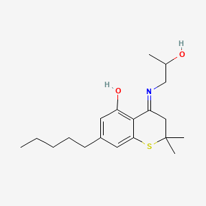 (+-)-3,4-Dihydro-2,2-dimethyl-4-((2-hydroxypropyl)imino)-7-pentyl-2H-1-benzothiopyran-5-ol