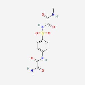 Ethanediamide, N-methyl-N'-((4-(((methylamino)oxoacetyl)amino)phenyl)sulfonyl)-