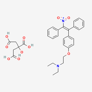 1-(p-(2-(Diethylamino)ethoxy)phenyl)-1,2-diphenyl-2-nitroethylene citrate, (E)-