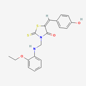 3-(((2-Ethoxyphenyl)amino)methyl)-5-((4-hydroxyphenyl)methylene)-2-thioxo-4-thiazolidinone