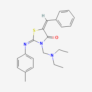 3-((Diethylamino)methyl)-2-((4-methylphenyl)imino)-5-(phenylmethylene)-4-thiazolidinone