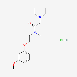 Acetamide, 2-(diethylamino)-N-(2-(m-methoxyphenoxy)ethyl)-N-methyl-, hydrochloride