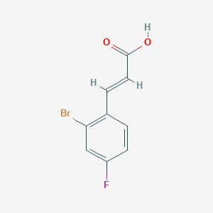 molecular formula C9H6BrFO2 B1275407 2-溴-4-氟肉桂酸 CAS No. 289038-17-1