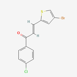 molecular formula C13H8BrClOS B1275413 3-(4-Bromo-2-thienyl)-1-(4-chlorophenyl)prop-2-en-1-one 