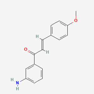 molecular formula C16H15NO2 B1275421 (2E)-1-(3-aminophenyl)-3-(4-methoxyphenyl)prop-2-en-1-one CAS No. 25870-77-3