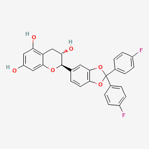 (2R-trans)-2-(2,2-Bis(4-fluorophenyl)-1,3-benzodioxol-5-yl)-3,4-dihydro-2H-1-benzopyran-3,5,7-triol