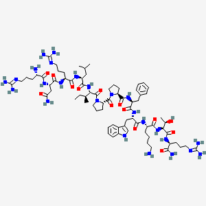 L-Argininamide, L-arginyl-L-asparaginyl-L-arginyl-L-leucyl-L-isoleucyl-L-prolyl-L-prolyl-L-phenylalanyl-L-tryptophyl-L-lysyl-L-threonyl-