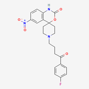 Spiro(4H-3,1-benzoxazine-4,4'-piperidin)-2(1H)-one, 1'-(4-(4-fluorophenyl)-4-oxobutyl)-6-nitro-