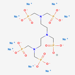 Nonasodium hydrogen (((phosphonatomethyl)imino)bis(ethane-2,1-diylnitrilobis(methylene)))tetrakisphosphonate