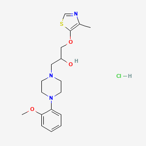 1-Piperazineethanol, 4-(2-methoxyphenyl)-alpha-(((4-methyl-5-thiazolyl)oxy)methyl)-, monohydrochloride