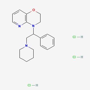 4-(1-Phenyl-2-(1-piperidinyl)ethyl)-3,4-dihydro-2H-pyrido(3,2-b)-1,4-oxazine 3HCl