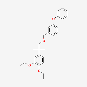 Benzene, 1-((2-(3,4-diethoxyphenyl)-2-methylpropoxy)methyl)-3-phenoxy-