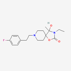 3-Ethyl-8-(2-(4-fluorophenyl)ethyl)-4-hydroxy-4-methyl-1-oxa-3,8-diazaspiro(4.5)decan-2-one