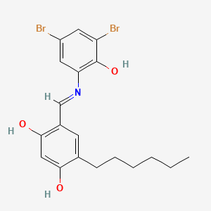 4-(((3,5-Dibromo-2-hydroxyphenyl)imino)methyl)-6-hexylresorcinol