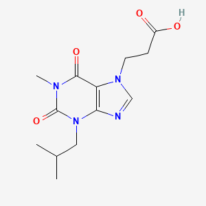 7H-Purine-7-propanoic acid, 1,2,3,6-tetrahydro-2,6-dioxo-1-methyl-3-(2-methylpropyl)-