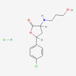 Dihydro-5-(4-chlorophenyl)-3-((3-hydroxypropyl)amino)-2(3H)-furanone hydrochloride