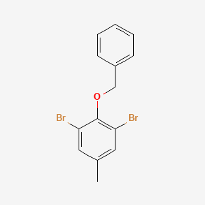 molecular formula C14H12Br2O B1275512 2-(Benzyloxy)-1,3-dibromo-5-methylbenzene CAS No. 84379-34-0