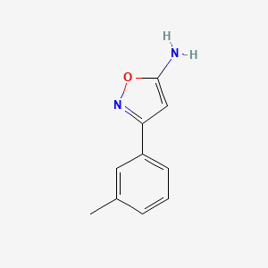 B1275533 3-(3-Methylphenyl)-1,2-oxazol-5-amine CAS No. 86685-97-4
