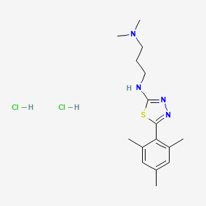 1,3-Propanediamine, N,N-dimethyl-N'-(5-(2,4,6-trimethylphenyl)-1,3,4-thiadiazol-2-yl)-, dihydrochloride