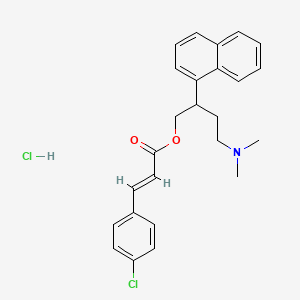 4-(Dimethylamino)-2-(1-naphthyl)butyl 4-chlorocinnamate hydrochloride