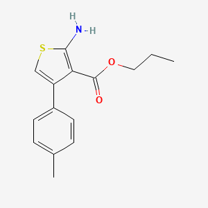 B1275563 Propyl 2-amino-4-(4-methylphenyl)thiophene-3-carboxylate CAS No. 350997-19-2