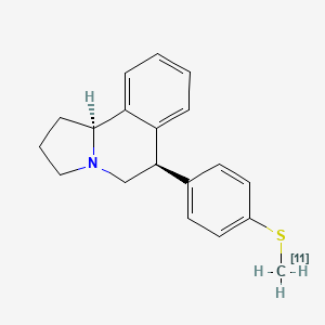 Pyrrolo(2,1-a)isoquinoline, 1,2,3,5,6,10b-hexahydro-6-(4-(methyl-11c-thio)phenyl)-, (6R,10bS)-