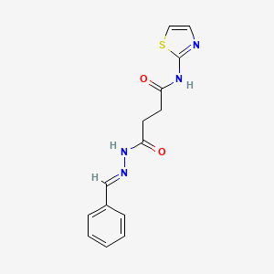 Succinic 2-thiazolylamide benzylidene hydrazide