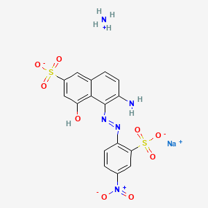 Ammonium sodium 6-amino-4-hydroxy-5-((4-nitro-2-sulphonatophenyl)azo)naphthalene-2-sulphonate