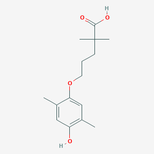 Pentanoic acid, 5-(4-hydroxy-2,5-dimethylphenoxy)-2,2-dimethyl-