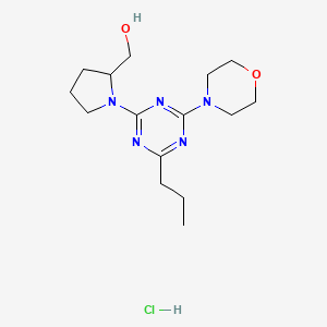 1-(4-(4-Morpholinyl)-6-propyl-1,3,5-triazin-2-yl)-2-pyrrolidinemethanol monohydrochloride