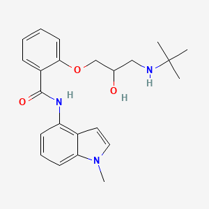 2-(3-((1,1-Dimethylethyl)amino)-2-hydroxypropoxy)-N-(1-methyl-1H-indol-4-yl)benzamide