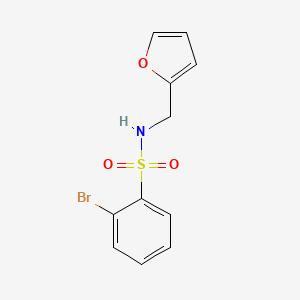 molecular formula C11H10BrNO3S B1275587 2-溴-N-(呋喃-2-基甲基)苯磺酰胺 CAS No. 849056-66-2
