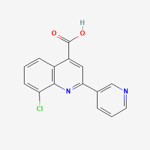 molecular formula C15H9ClN2O2 B1275592 8-氯-2-吡啶-3-基喹啉-4-羧酸 CAS No. 667436-24-0