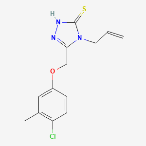molecular formula C13H14ClN3OS B1275595 4-烯丙基-5-[(4-氯-3-甲基苯氧基)甲基]-4H-1,2,4-三唑-3-硫醇 CAS No. 667413-83-4